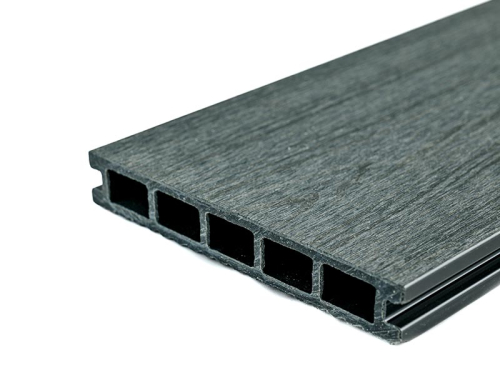 Террасная доска МПК, пустотелая, 150х24х3000 (4000), Графит